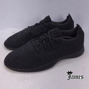 Allbirds Wool Runner Athletic Lace Up Running Shoe Mens Size 13 Black